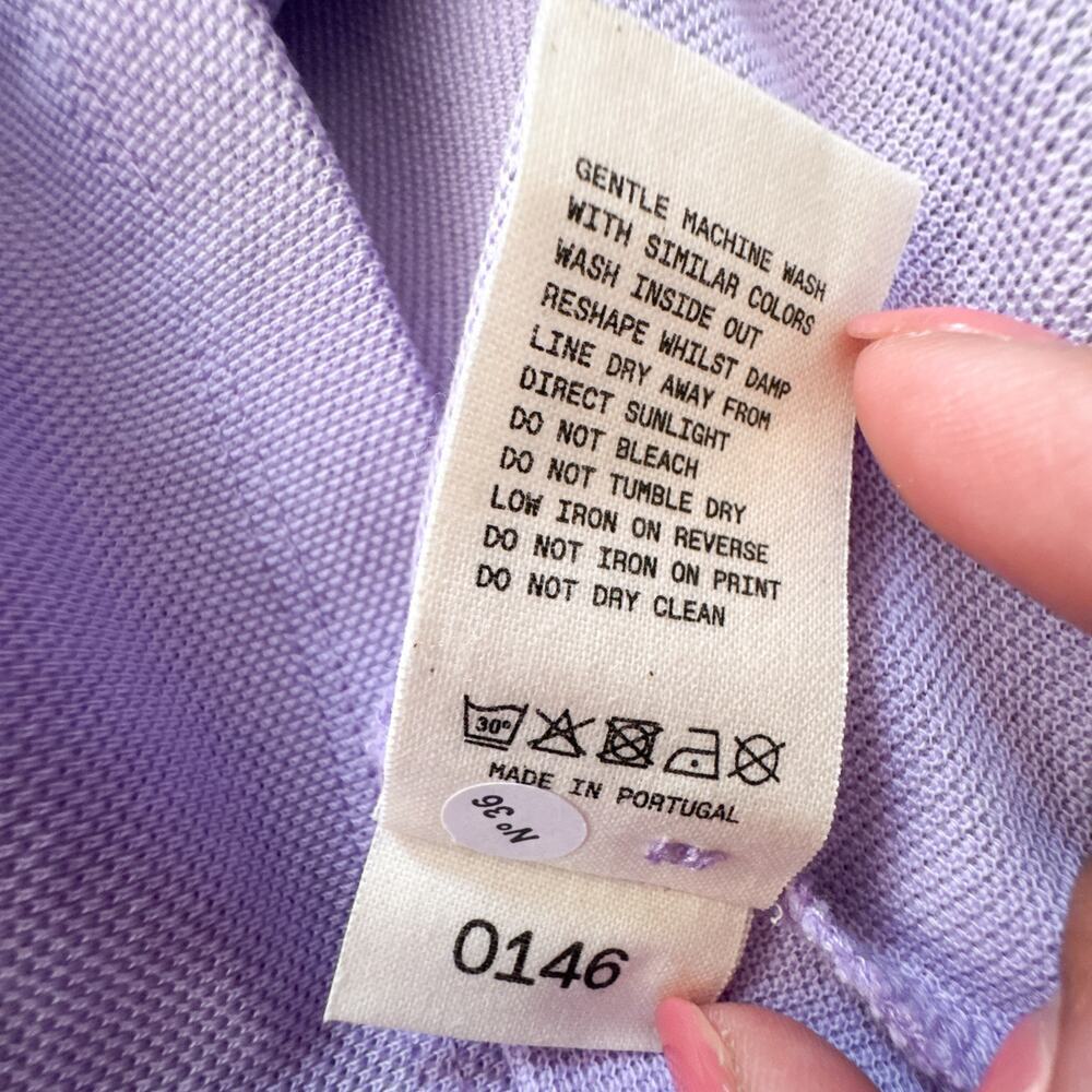 PANGAIA Organic Cotton Polo Dress Lavender A Line Large NWT Sustainable - Picture 9 of 9